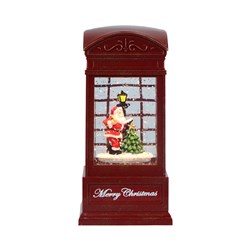 LED Santa Phone Box Spinner 23cm LED Santa Phone Box Spinner 23cm