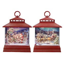 LED Santa Scene Spinner 22cm 2 Assorted LED Santa Scene Spinner 22cm 2 Assorted