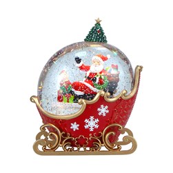 LED Santa Sleigh Spinner 20cm