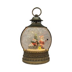 LED Santa & Sleigh Spinner 22cm