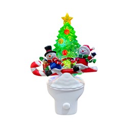 LED Santa Snowman Ngtlght 15cm