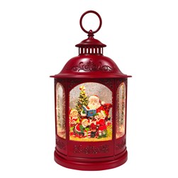 LED Santa Spinner Red 32.5cm