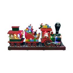 Animated LED Santa Train 27x17cm