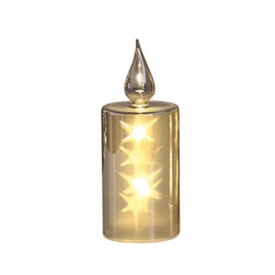 LED Shooting Star Candle Grey 19cm