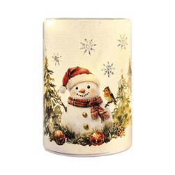 LED Snowman Column 13cm