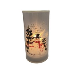 LED Snowman Column 15cm