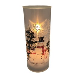 LED Snowman Column 20cm