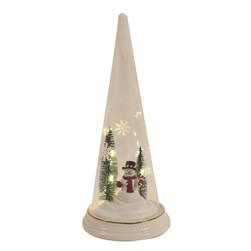 LED Snowman Glass Tree Decoration 28cm LED Snowman Glass Tree Decoration 28cm