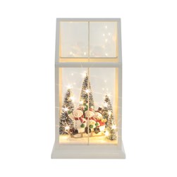 LED Snowman Lantern 18x33cm