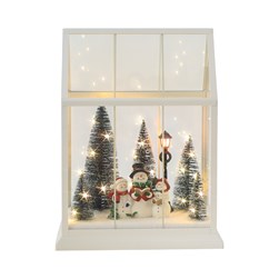 LED Snowman Lantern 25x33cm