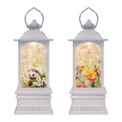 LED Spinner Lantern 22cm 2Asst