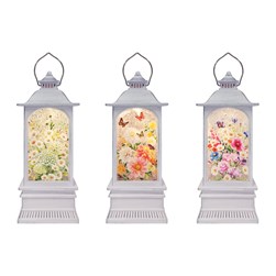 LED Spinner Lantern 22cm3 Asst