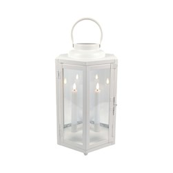 LED Square Lantern White 23x37cm