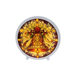 LED Stained Glass Bell 15x16cm
