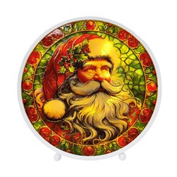 LED Stained Glass Santa 22x23cm LED Stained Glass Santa 22x23cm