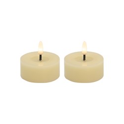 LED Tealights Ivory Set of 2 7cm