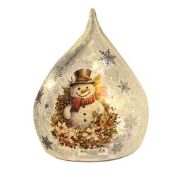 LED Teardrop Snowman 15cm LED Teardrop Snowman 15cm