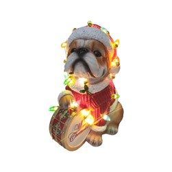 LED Christmas Bulldog 11x23cm