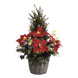 LED Xmas Floral Display 51cm