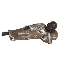 Lying Down Brown and Mirrored Monk 28cm Lying Down Brown and Mirrored Monk 28cm