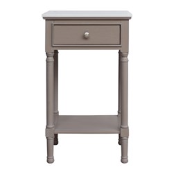 Marbled Top 1 Drawer Accent Table