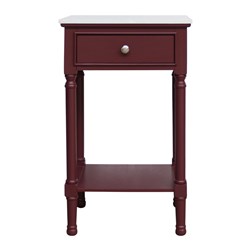 Marbled Top 1 Drawer Accent Table