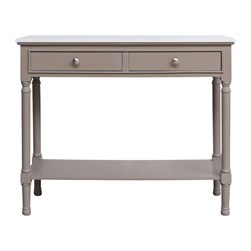 Marbled Top 2 Drawer Console Table