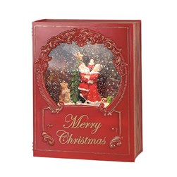 Merry Christmas Book Santa Spinner 21cm Merry Christmas Book Santa Spinner 21cm