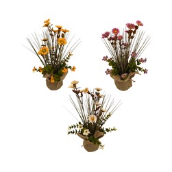 Mini Mums Jute Pot 35cm 3 Assorted