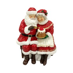 Mr & Mrs Claus Sitting 13x16cm