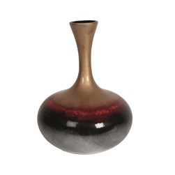 Multi Coloured Ombre Vase with Narrow Gold Neck 33.5cm Multi Coloured Ombre Vase with Narrow Gold Neck 33.5cm