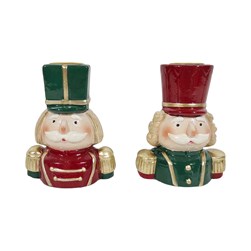 Nutcracker Candle Holder 10cm 2 Assorted Nutcracker Candle Holder 10cm 2 Assorted