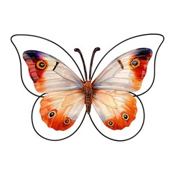 Or Butterfly Wall Art 36x25cm