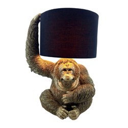 Orangutan Lamp & Black Shade 47.5cm Orangutan Lamp & Black Shade 47.5cm