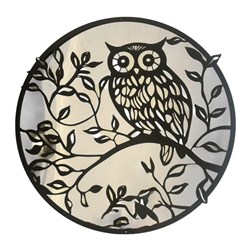 Owl Mirror Black 60cm