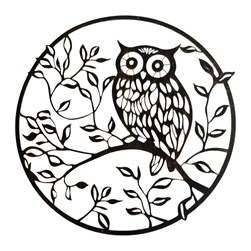 Owl Wall Art Bronze 60cm