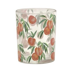 Peach Pillar Holder 12.5cm