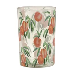 Peach Pillar Holder 18cm