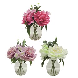 Peony Vase 20x23cm 3 Assorted