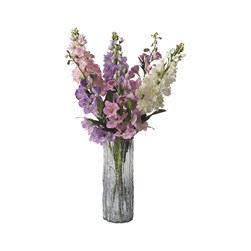 Pink, Purple, and White Stocks Flower Vase 56cm Pink, Purple, and White Stocks Flower Vase 56cm