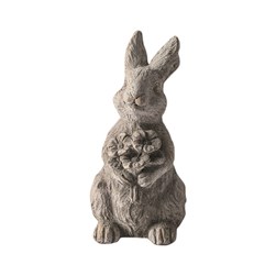 Rabbit Holding a Flower Posy Garden Ornament 23cm Rabbit Holding a Flower Posy Garden Ornament 23cm