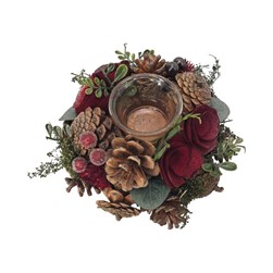 Red Cone Tealight Holder 17cm