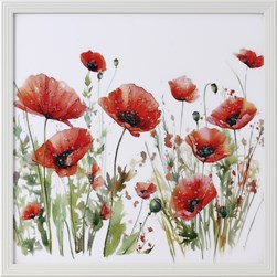 Red Poppy Crystal Pict 50cm