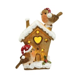 Robin Bird House 12x15cm