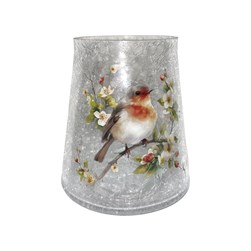 Robin Deco Candle Holder 22cm Robin Deco Candle Holder 22cm