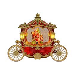 Santa Carriage Spinner 11x33cm