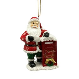 Santa Post Box Hanging Decoration 9cm Santa Post Box Hanging Decoration 9cm