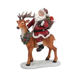 Santa Riding Deer 22x29cm Santa Riding Deer 22x29cm