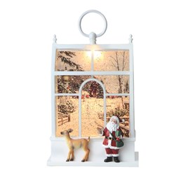 Santa Scene Spinner White 23.5cm Santa Scene Spinner White 23.5cm