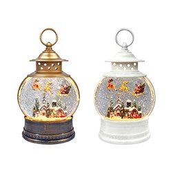Santa Village Spinner 28.5cm 2 Assorted